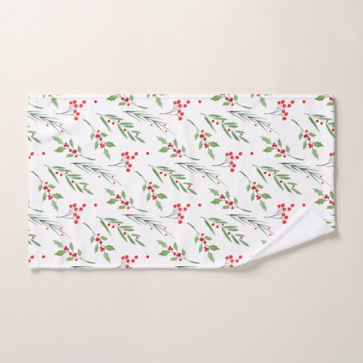 Kerst Gemengde Botanische Patroon Badhanddoek Set Bad Handdoek (Handdoek)