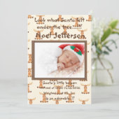 Kerst genderneutraal nieuwkomer aankondiging (Staand voorkant)