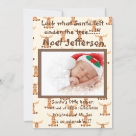 Kerst genderneutraal nieuwkomer aankondiging