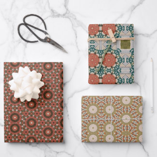 Kerst Geometrisch ontwerp Inpakpapier Vel