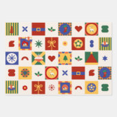Kerst Geometrisch patroon cadeau Inpakpapier Vel (Voorkant)