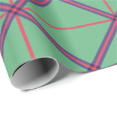 Kerst Geometrische Stripe Patroon Vakantie Gift Cadeaupapier (Rol Hoek)