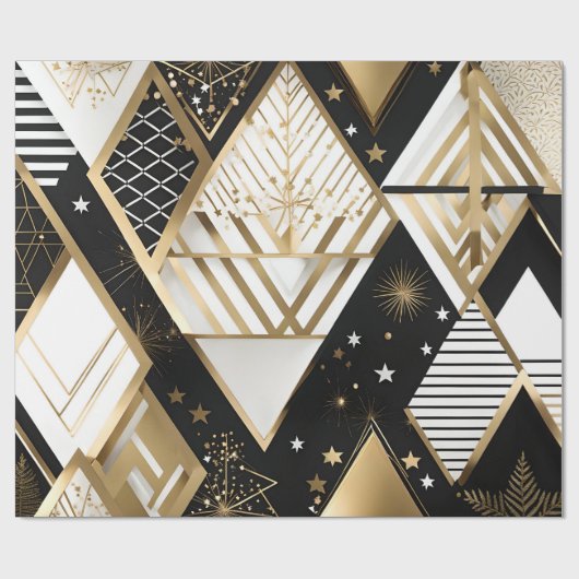 Kerst geometrische vormen inpakpapier (Vlak)