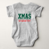 Kerst gepersonaliseerd Baby Jersey Bodysuit kleur (Achterkant)