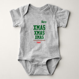 Kerst gepersonaliseerd Baby Jersey Bodysuit kleur