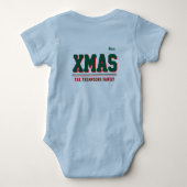 Kerst gepersonaliseerd Baby Jersey Bodysuit kleur (Achterkant)
