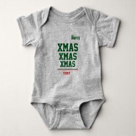 Kerst gepersonaliseerd Baby Jersey Bodysuit kleur