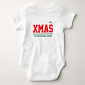 Kerst gepersonaliseerd Baby Jersey Bodysuit kleur (Achterkant)