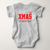 Kerst gepersonaliseerd Baby Jersey Onesie kleur Romper (Achterkant)