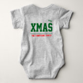 Kerst gepersonaliseerd Baby Jersey Onesie kleur Romper (Achterkant)