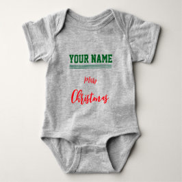 Kerst gepersonaliseerd Baby Jersey Onesie kleur Romper