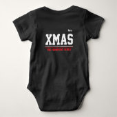 Kerst gepersonaliseerd Baby Jersey Onesie kleur Romper (Achterkant)