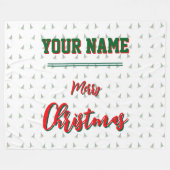 kerst, gepersonaliseerd, Dekenthar, Fleece & Sherp Deken (Voorkant (Horizontaal))