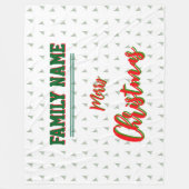kerst, gepersonaliseerd, Gooi, Fleece & Sherpa Deken (Voorkant)