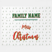 kerst, gepersonaliseerd, Gooi, Fleece & Sherpa Deken (Voorkant (Horizontaal))
