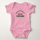 Kerst gepersonaliseerde Baby Jersey Bodysuit (Voorkant)