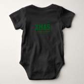 Kerst gepersonaliseerde Baby Jersey Bodysuit (Achterkant)