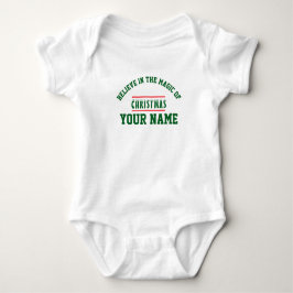 Kerst gepersonaliseerde Baby Jersey Bodysuit
