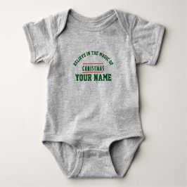 Kerst gepersonaliseerde Baby Jersey Bodysuit