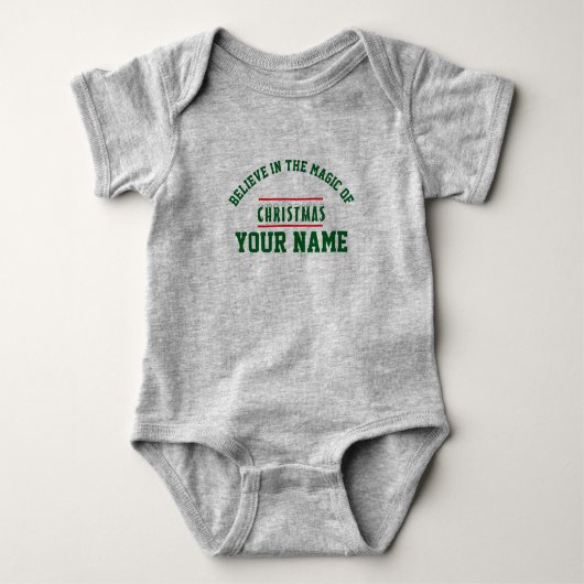 Kerst gepersonaliseerde Baby Jersey Bodysuit (Voorkant)