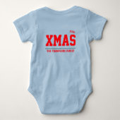 Kerst gepersonaliseerde Baby Jersey Bodysuit kleur (Achterkant)