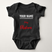 Kerst gepersonaliseerde Baby Jersey Bodysuit kleur (Voorkant)