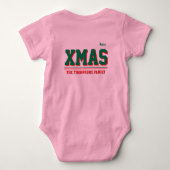 Kerst gepersonaliseerde Baby Jersey Bodysuit kleur (Achterkant)