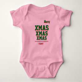 Kerst gepersonaliseerde Baby Jersey Bodysuit kleur