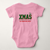 Kerst gepersonaliseerde Baby Jersey Bodysuit kleur (Achterkant)