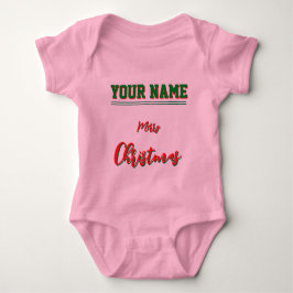 Kerst gepersonaliseerde Baby Jersey Bodysuit kleur