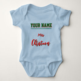 Kerst gepersonaliseerde Baby Jersey Bodysuit kleur