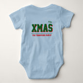 Kerst gepersonaliseerde Baby Jersey Bodysuit kleur (Achterkant)
