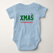 Kerst gepersonaliseerde Baby Jersey Bodysuit kleur (Achterkant)