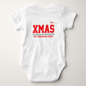 Kerst gepersonaliseerde Baby Jersey Bodysuit kleur (Achterkant)