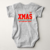 Kerst gepersonaliseerde Baby Jersey Bodysuit kleur (Achterkant)