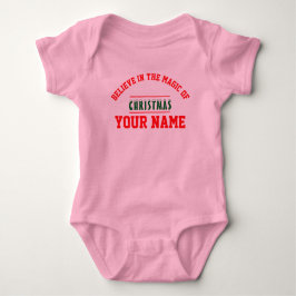 Kerst gepersonaliseerde Baby Jersey Bodysuit kleur