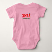 Kerst gepersonaliseerde Baby Jersey Bodysuit kleur (Achterkant)