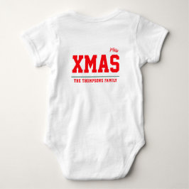 Kerst gepersonaliseerde Baby Jersey Bodysuit kleur