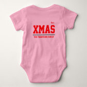 Kerst gepersonaliseerde Baby Jersey Bodysuit kleur (Achterkant)