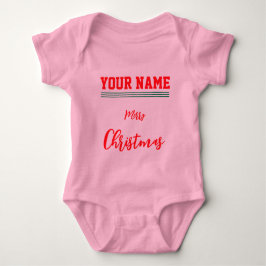 Kerst gepersonaliseerde Baby Jersey Bodysuit kleur