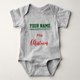 Kerst gepersonaliseerde Baby Jersey Bodysuit kleur