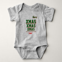 Kerst gepersonaliseerde Baby Jersey Bodysuit kleur