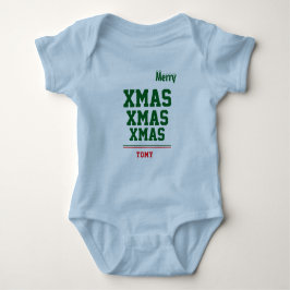 Kerst gepersonaliseerde Baby Jersey Bodysuit kleur