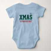Kerst gepersonaliseerde Baby Jersey Bodysuit kleur (Achterkant)