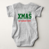 Kerst gepersonaliseerde Baby Jersey Bodysuit kleur (Achterkant)