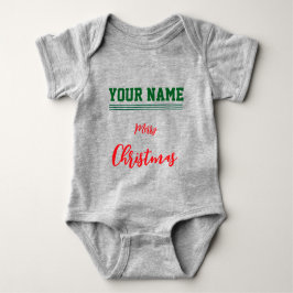 Kerst gepersonaliseerde Baby Jersey Bodysuit kleur