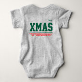 Kerst gepersonaliseerde Baby Jersey Bodysuit kleur (Achterkant)
