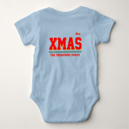 Kerst gepersonaliseerde Baby Jersey Bodysuit kleur