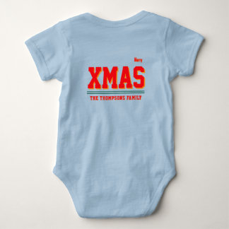 Kerst gepersonaliseerde Baby Jersey Bodysuit kleur