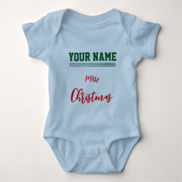 Kerst gepersonaliseerde Baby Jersey Bodysuit kleur